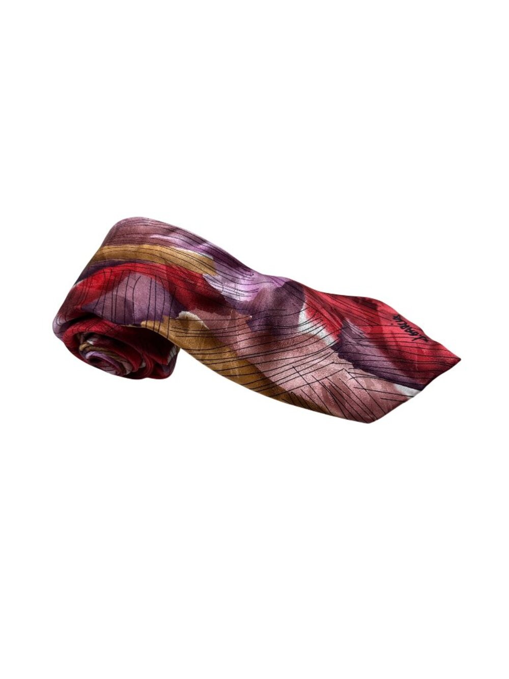 J. Garcia Mens 100% Silk Tie Scales Watercolor Artist Proof 4 (Z1192)